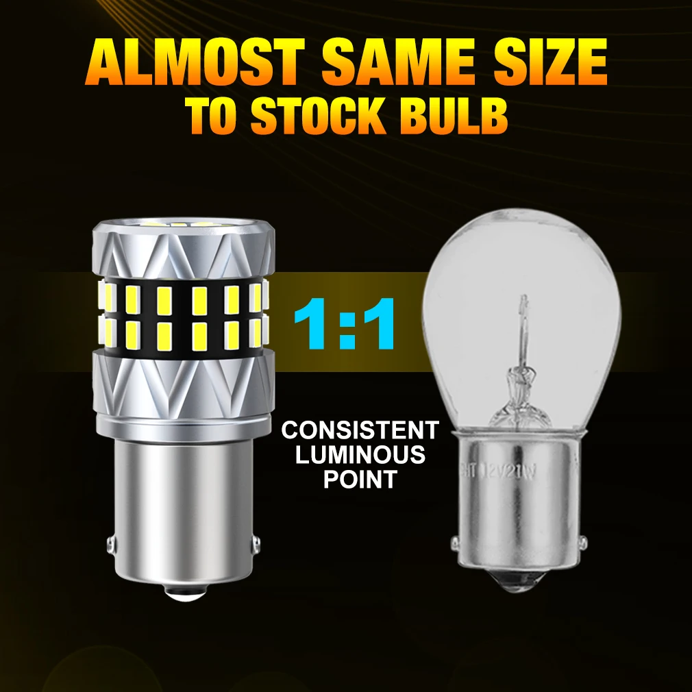 2pcs CanBus 램프 1156 BA15S P21W BAU15S PY21W 7440 W21W P21/5W 1157 BAY15D 7443 LED 전구 42smd 3014 칩 역방향 회전 신호