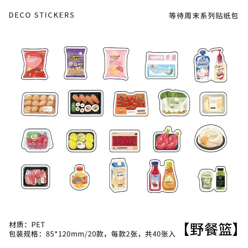 20pcs potato chips drink stickers handbook Stickers DIY Craft