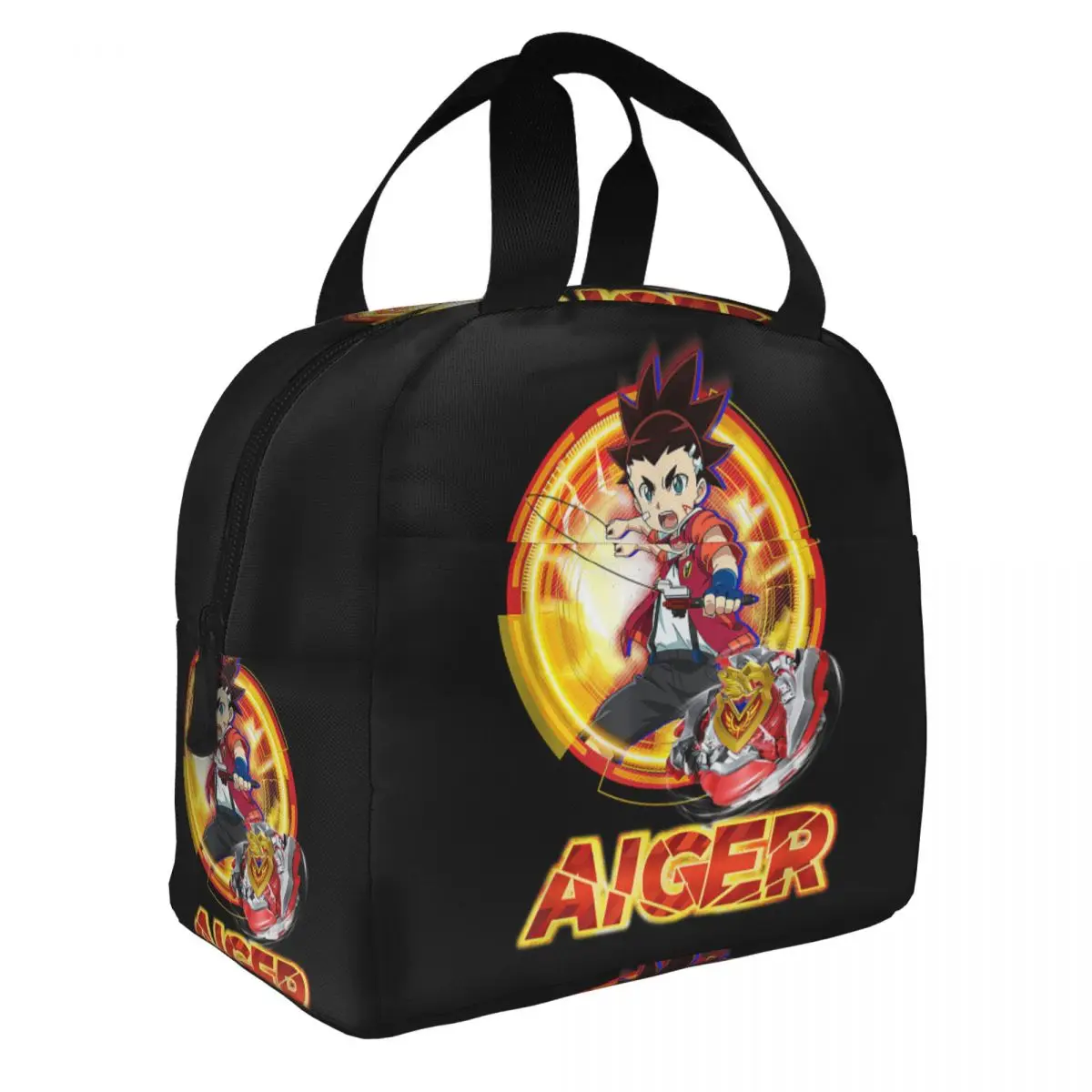 

Beyblade Burst Turbo Aiger Lunch Bento Bags Portable Aluminum Foil thickened Thermal Cloth Lunch Bag for Women Men Boy