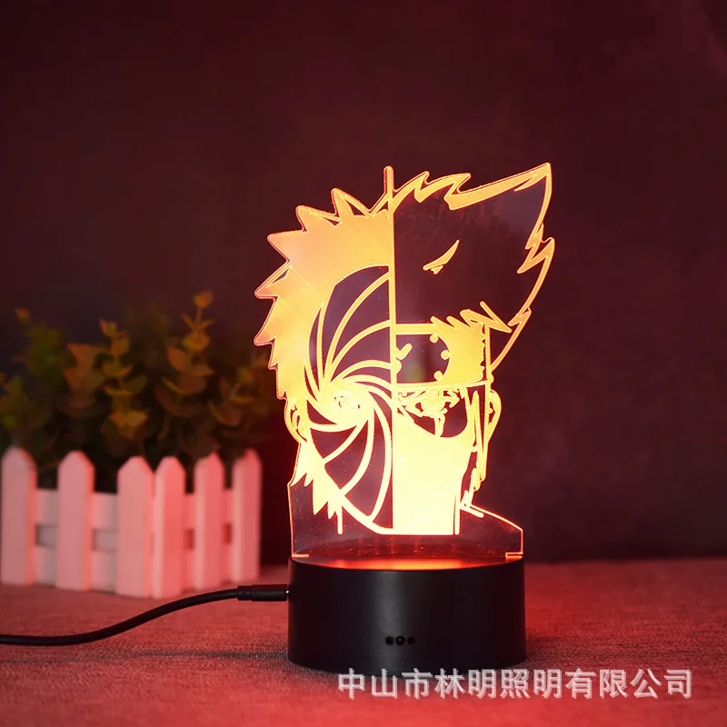 Anime Naruto 3D Night Light Touch Desk Lamp Atmosphere Light Kakashi Uchiha Itachi Modeling Light Children's Toys Birthday Gift nursery night light Night Lights