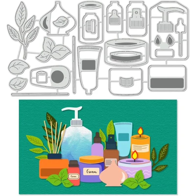 ECMQS Fustella Per Goffratura – Stencil In Acciaio Al Carbonio 13,6x16,5 Cm – Per Scrapbooking, Biglietti, Album Fai Da Te