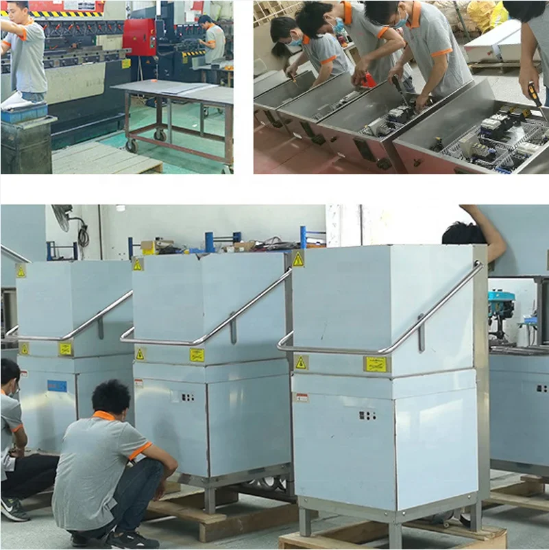High-efficiency Hooded Dish Washing Machine Restaurant Kitchen Commercial Automatic Hood Type Dishwashers For Restaurant 6