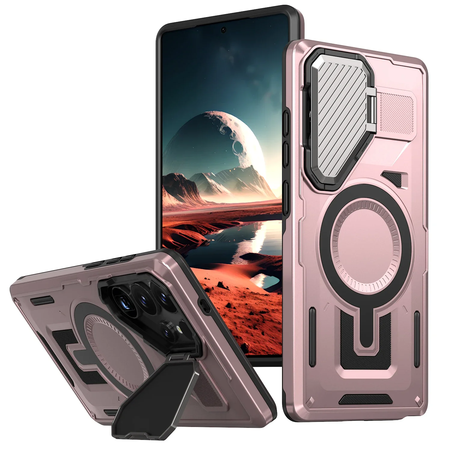 Magnetic Rotatable Stand Case with Kickstand and Enhanced Protection