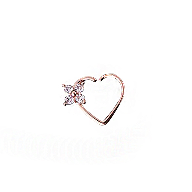 Hoop Nostril Bendable Ring Gem Cartilage Tragus Daith Piercing Earrings Septum Clicker Helix Conch Rook Piercing