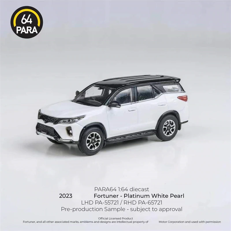 Fortuner 2023 SUV LHD 다이캐스트 모델 자동차, 사전 주문 ** Para64 1:64