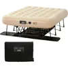 Self-Inflating Air Mattress with Built-in Frame,Pump and Wheeled Case,Blow Up Inflatable Rolling Air Bed on Wheels foammattress 1