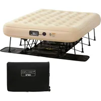 Self-Inflating Air Mattress with Built-in Frame,Pump and Wheeled Case,Blow Up Inflatable Rolling Air Bed on Wheels foammattress 1