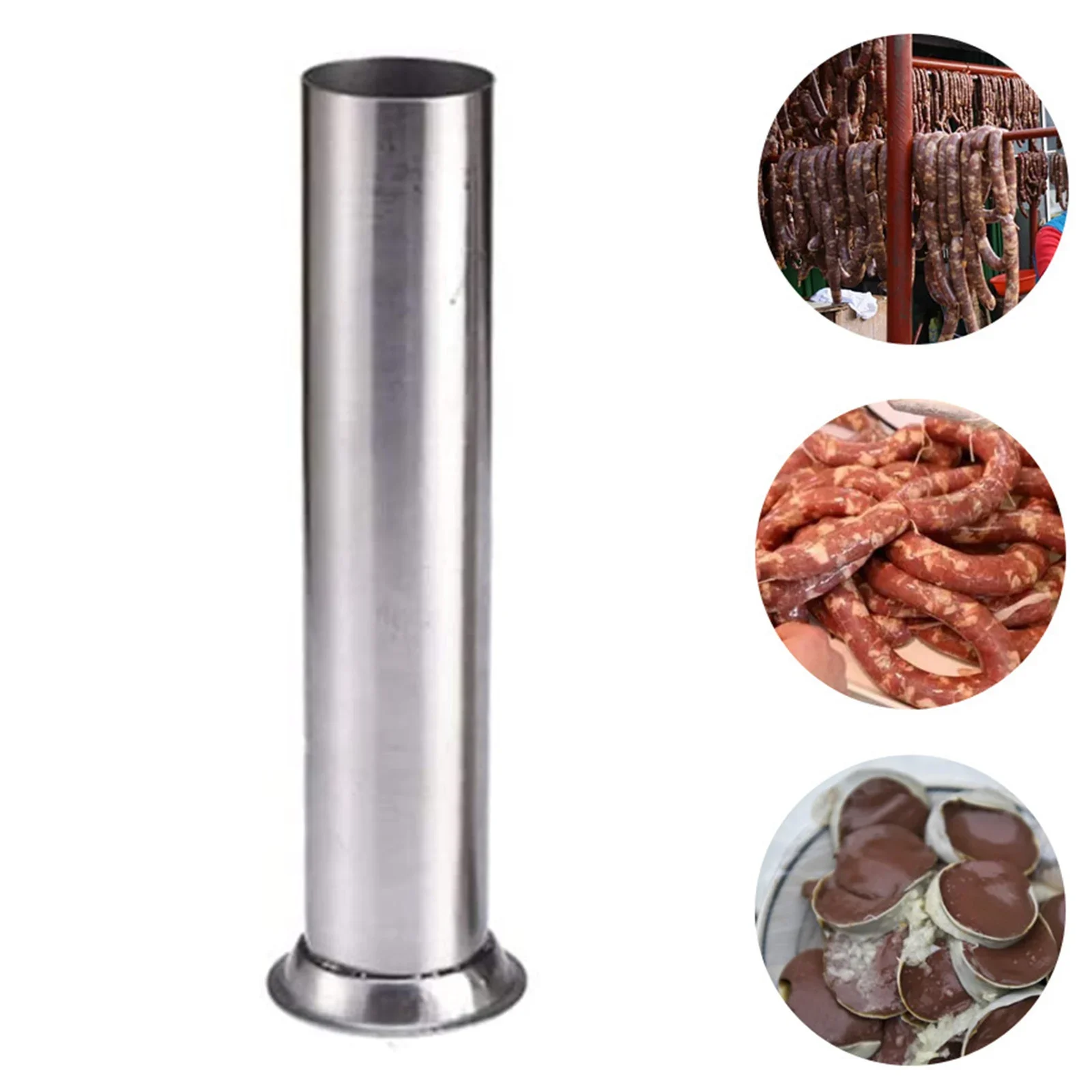 3 Sizes Sausage Stuffer Tubes Stainless Steel Grinder Stuffer Filling Tubes For Sausage Stuffling 1.5cm, 2.2cm, 3.1cm, 3.8cm