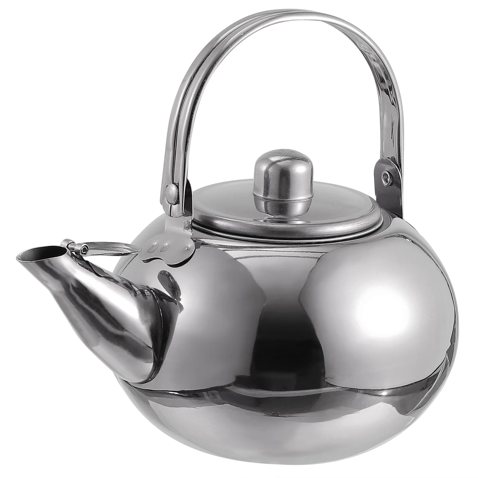 

Stainless Steel Stove Whistling Tea Kettle, Teakettle, Teapot with Cool Touch, Ergonomic Handle and Infuser, 1L Silver