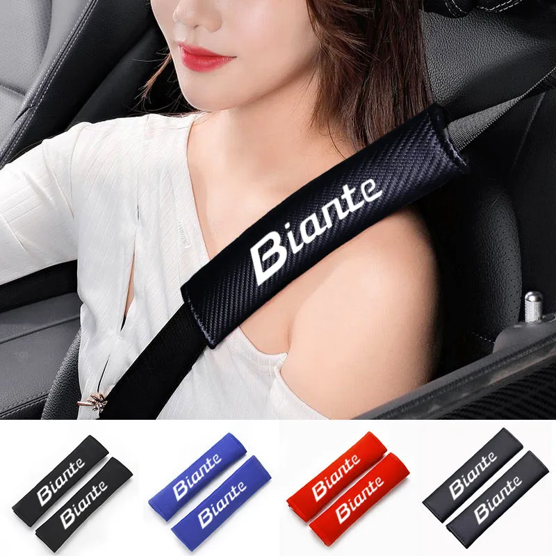 

2Pcs Carbon Fiber Car Seatbelt Shoulder Protector Cover Seat Belt Covers Comfortable Durable for Mazda Biante Car Accessories