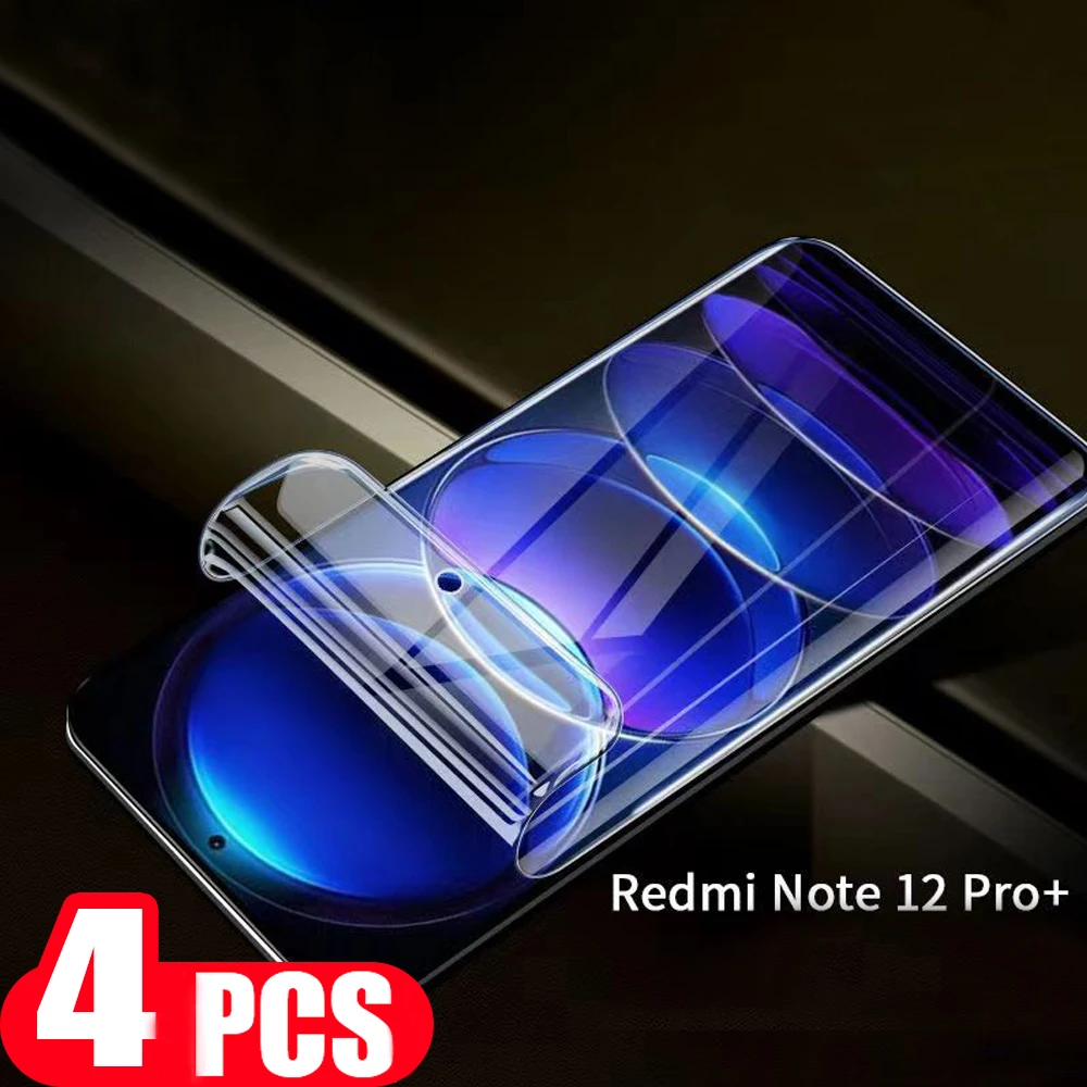 

4Pcs 9D Hydrogel film For redmi note 12 Turbo 11 11T 11E 11s 11SE Discovery pro plus Speed Not Glass phone screen protector film