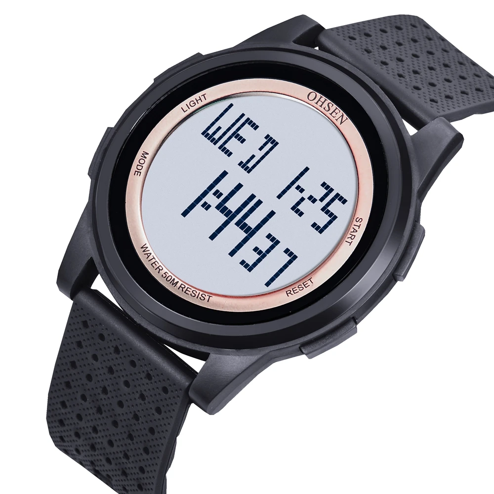 Unisex Waterproof LED Sport Watch - Fashionable Digital Timepiece