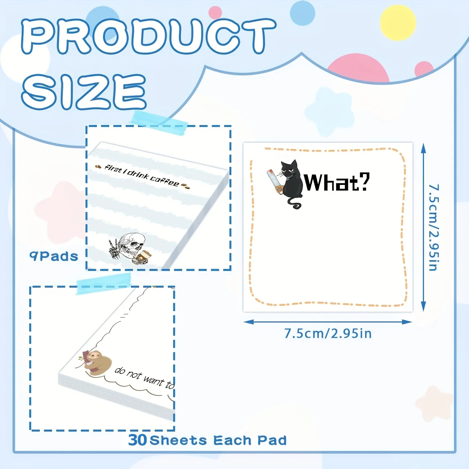 6/12 Pcs Fun Sticky Notes Self-Adhesive  For Use As Fun Memos At Work, School, Or Home 180/360 Sheets Of Humorous Sticky Notes - 2