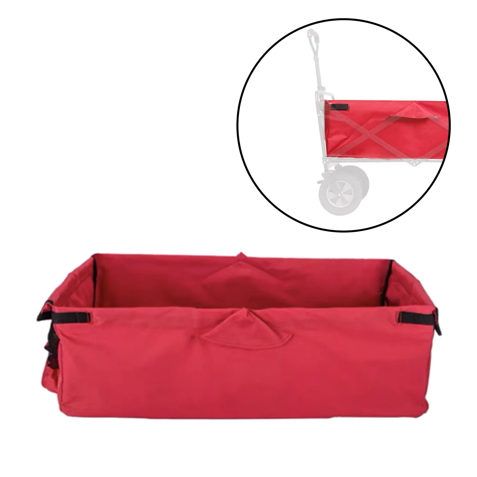 Collapsible Folding Cart Liner Oxford Cloth Garden Cart Hand Push Pull Basket Folding Wagon Liner Trolley Accessories