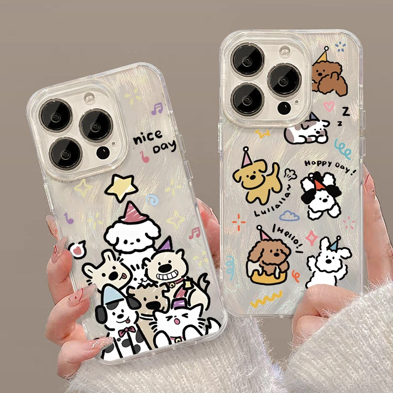 Cartoon Puppy Cute Dog TPU Phone Case Cover