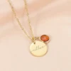 Collier de pierre de naissance personnalisé pour femmes, meilleurs bijoux de noël personnalisés pour mère, cadeau, nom personnalisé pour maman