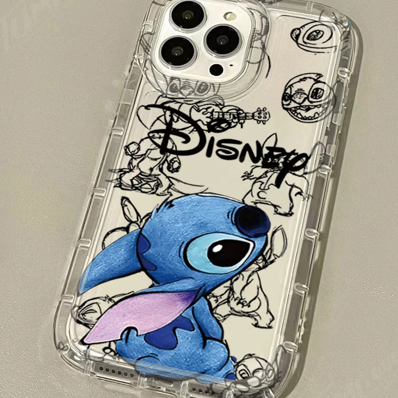 thumbnail image 1 of Funda de punto encantador de Disney para iPhone 15 14 13 12 11 Pro Max XR XS X 8 7 6 6S Plus SE 2020, funda protectora transparente con estampado para teléfono, 1 of 5