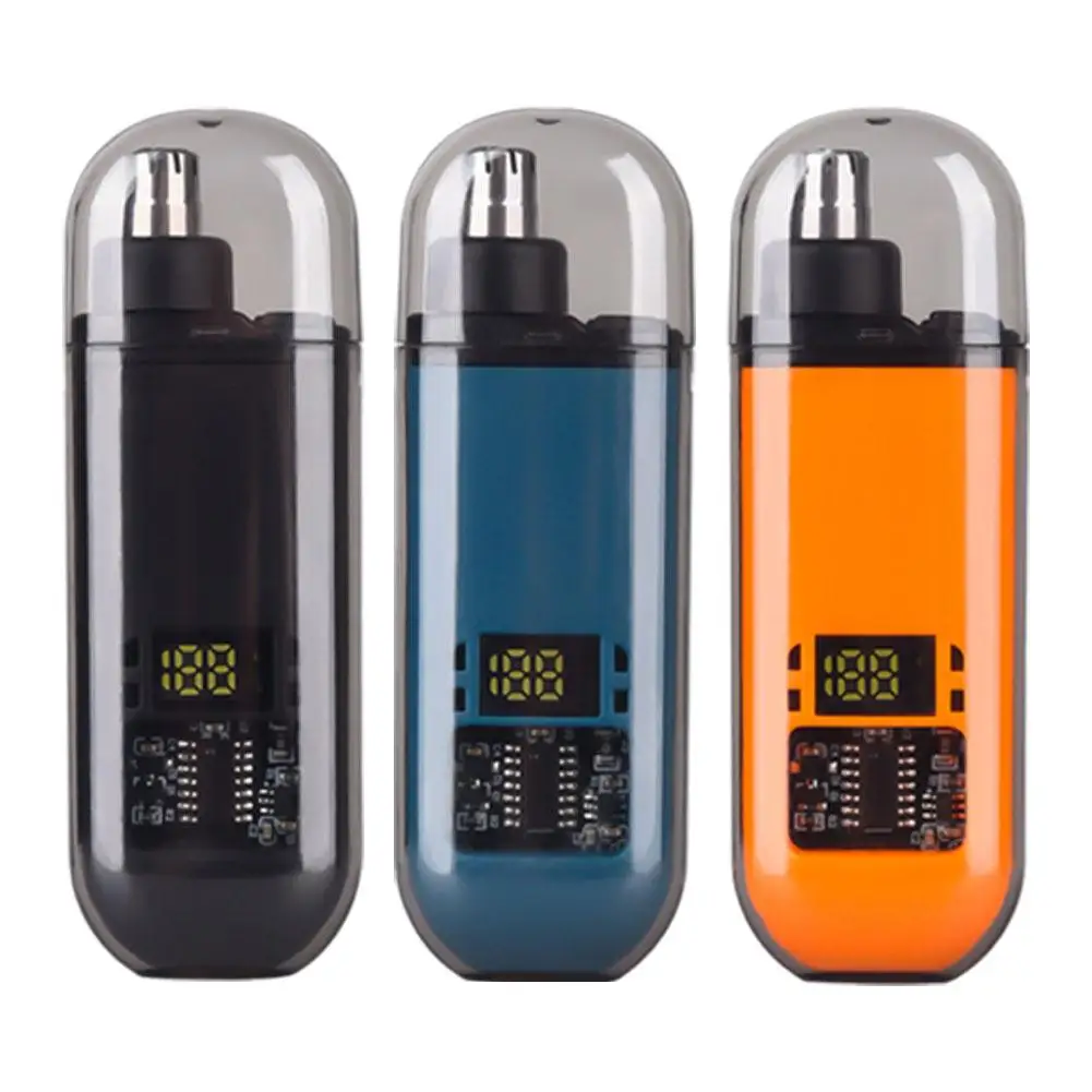 1 세트 휴대용 전기 코 헤어 트리머 USB 충전 코 귀 머리 눈썹 트리머 남성용 충전식 무통 도구