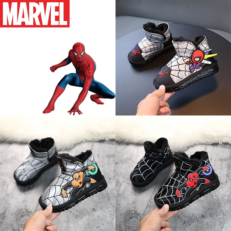 Зимние ботинки Marvel Человек-паук обувь для мальчиков зимние повседневные