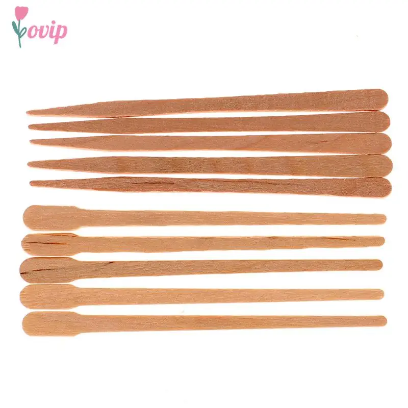 

100Pcs/lot Waxing Craft Wax Stick Tattoo Medical Wooden Sticks Wooden Face Hair Removal Tattoo Medical Waxing Craft Hair Removal