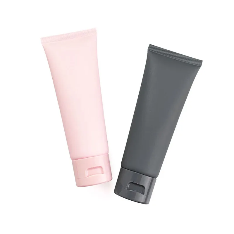 여행용 샴푸 젤 용기 10/30 개, 80 ml/g 매트 핑크/그레이 화장품 소프트 튜브 빈 플라스틱 로션 페이스 크림 포장 