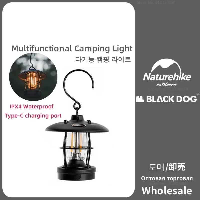 

Waterproof Blackdog Outdoor Camping Lights Portable Camping Hanging Light USB Recharge Lightweight Tent Light Lighting Equipment