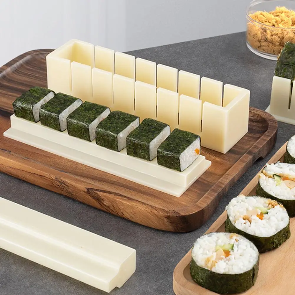재사용 가능한 스시 몰드 세트, 스시 머신 커터, 스시 메이커 장비 키트, 원형 김밥 스시 롤 몰드, 스시 만들기 도구