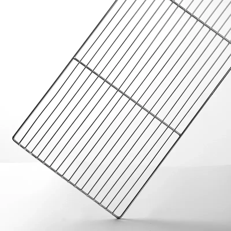 HQ GM01 Stainless Steel Food Grade 28.5/45/50/60/70/80CM Rectangle BBQ Charcoal Grate Barbecue Grill Wire Grid Mesh Net
