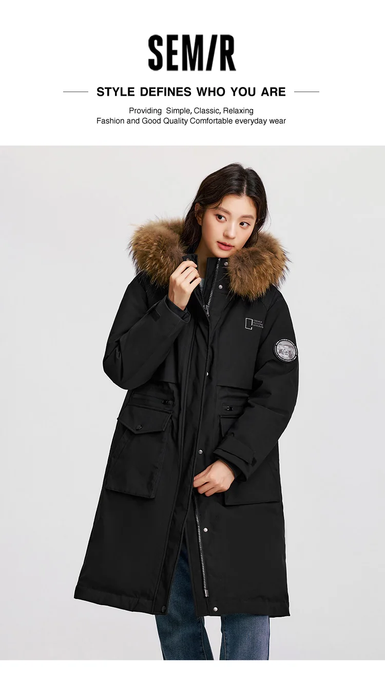Women Goose Down Jacket | Waterproof Winter Coat with Thermal Insulation & Loose Fit Design