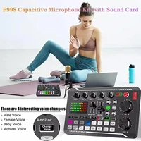 Podcast Microphone Suit with Sound Card Audio Mixer Noise Cancelling DJ Mixer Voice Changer Type C Studio Condenser Microphones 4