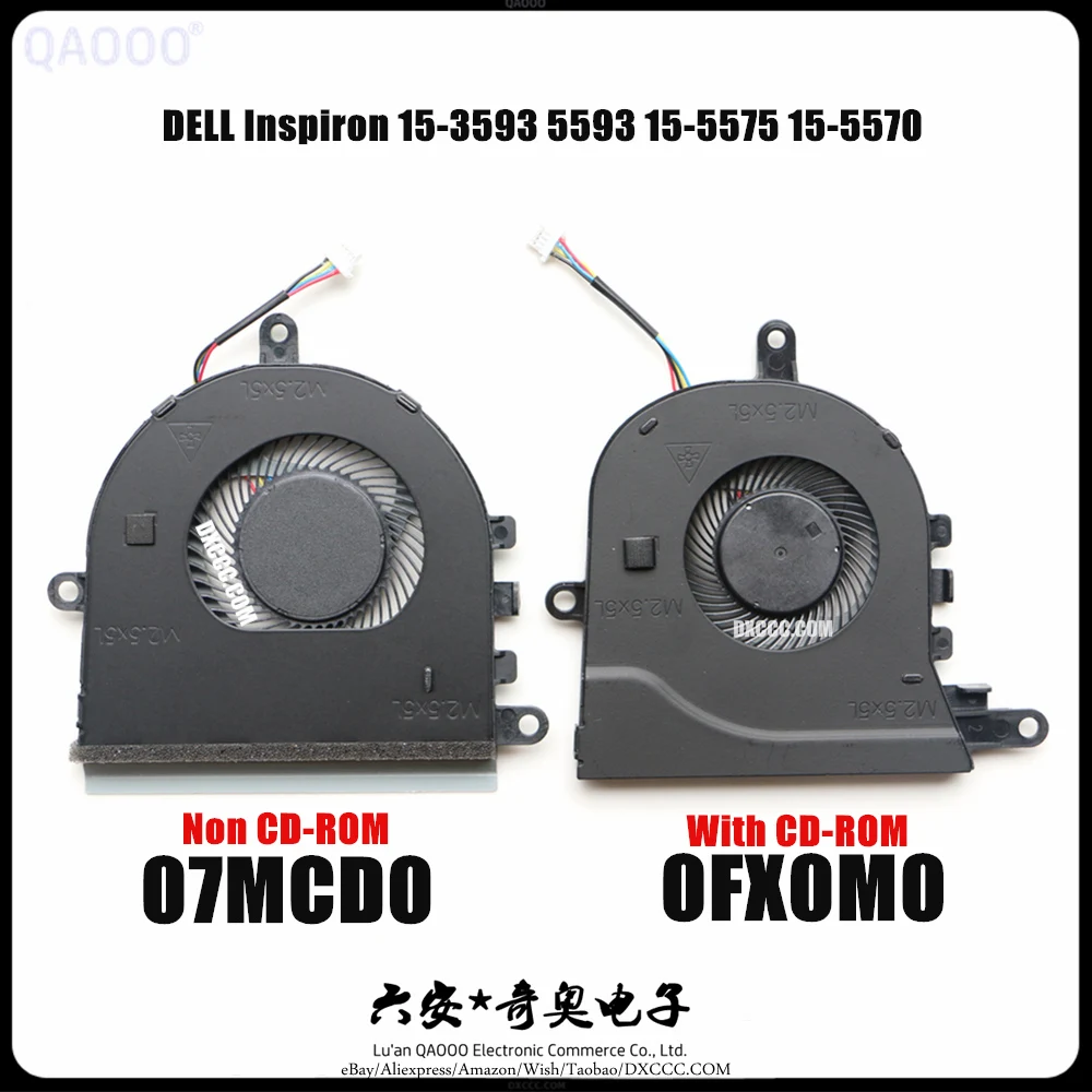

07MCD0 / 0FX0M0 Laptop CPU Cooler Fan For DELL Inspiron 15-3593 5593 15-5575 15-5570 CPU Cooling Fan