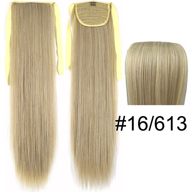 TOPREETY Synthetic Fiber Heat Resistant Straight Ribbon Ponytail Extensions 1006 16-613