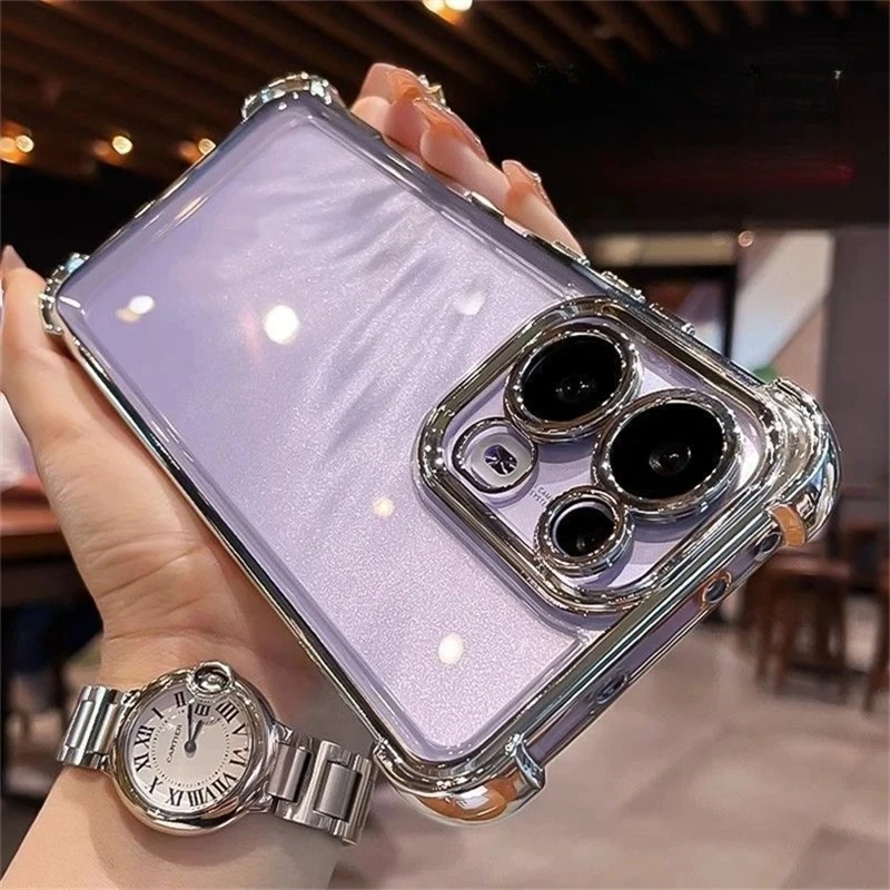Luxury Plating Frame Corner-Airbag Soft TPU Case - Full Protective Cover