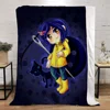Coraline Fleece Blanket King Size Fluffy Soft Blankets & Throws Bed Throw Home Interior Microfiber Bedding Knitted Plaid Knee & 3