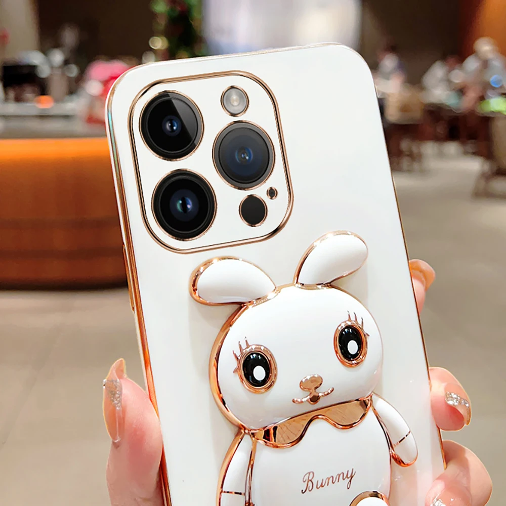 Handyhülle Mit Klappbarem Hasenhalter Und Galvanisierung_voghion.com