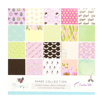 Carta Creativa per Scrapbooking 6 Pollici, Materiali per Artigianato, Decorazione per Diari, Origami, Confezione da 40 Fogli
