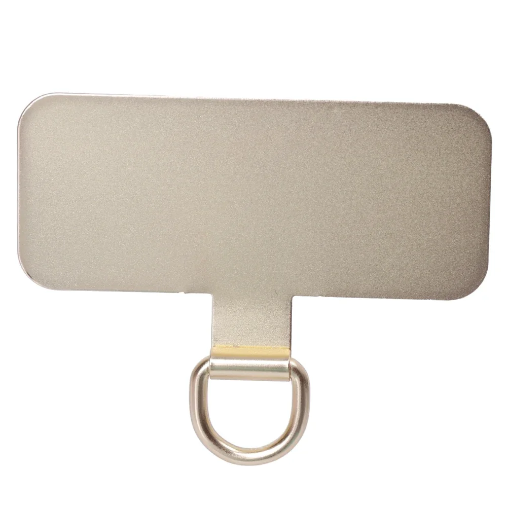 Ultra Thin Stainless Steel Phone Tether Tab with Lanyard Patch and Metal Clip