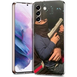 Clear Soft Silicone Phone Case with Funny Hasbulla Design - Samsung S20 Plus (B7)