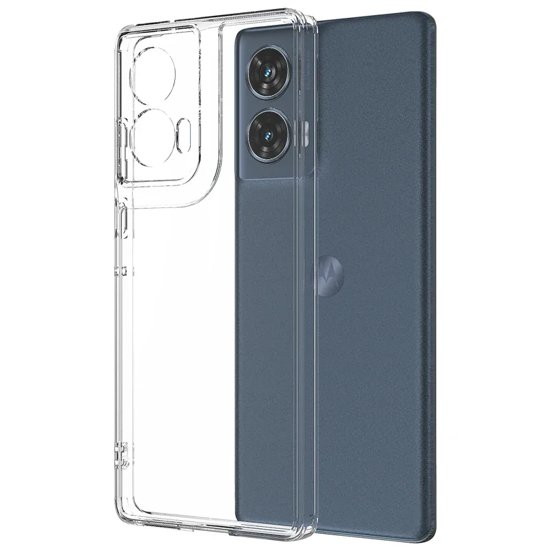 Shockproof Transparent Case with Hard PC and Soft TPU Anti-Scratch Cover