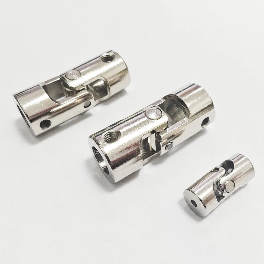 Neue Metall Kardangelenk 2,3/3/4/5/6/8/10/12mm Universal Motor Stecker mehrere Größe Silber Welle Koppler für RC Auto Boot