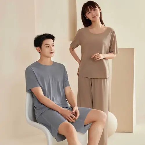 남성의 이완과 편안함을 선사할 가장 완벽한 잠옷 세트, 남성용 잠옷 수트 반바지 세트 소개! 추천