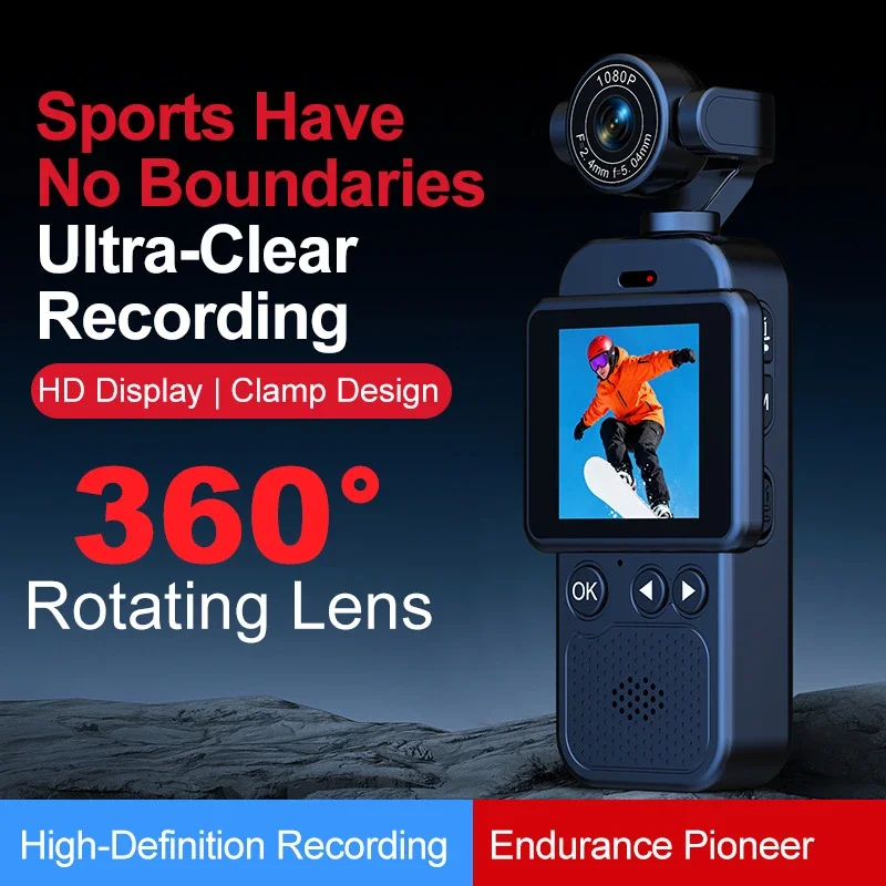 Caméra Sport 4K 360° WiFi - Étanche Anti-Vibration