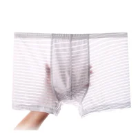 Boxer en maille pour hommes, pochette de soutien totale, confortable, rafraîchissant, évacuant l'humidité, sous-vêtements respirants, ceinture élastique 6