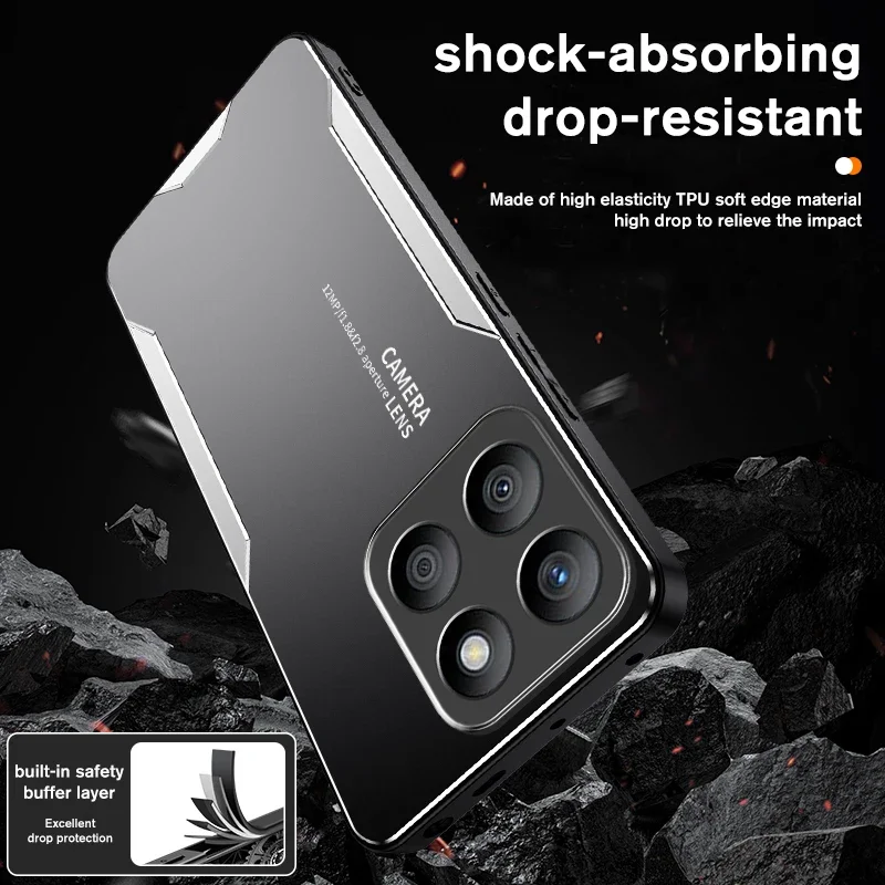 Luxury Aluminum Alloy Armor Case with Soft TPU Frame