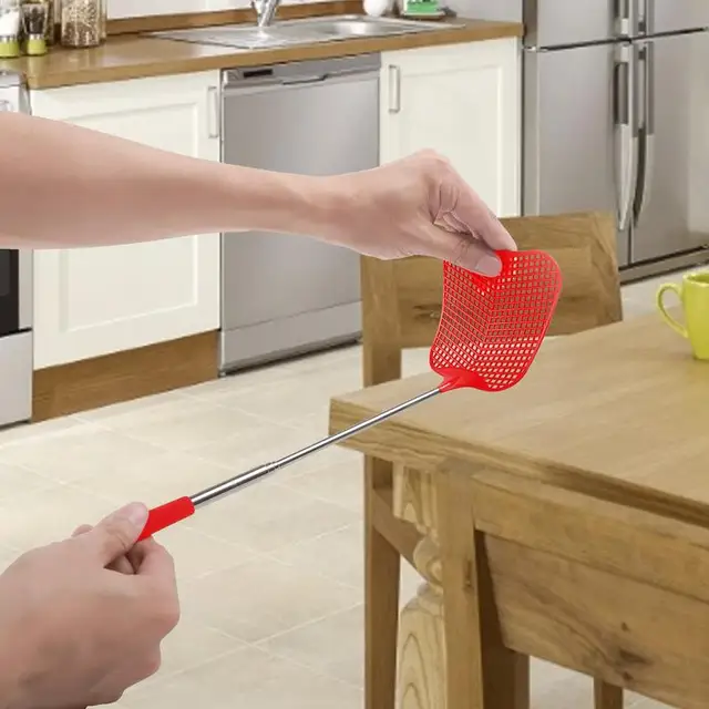 Bővíthető Légy Swatter Telescopic Rugalmas Fly Megakadályozza A Szúnyog Legyek Csapdájának Visszahúzható Swerterkertét És Otthoni Kellékeit - Image 4