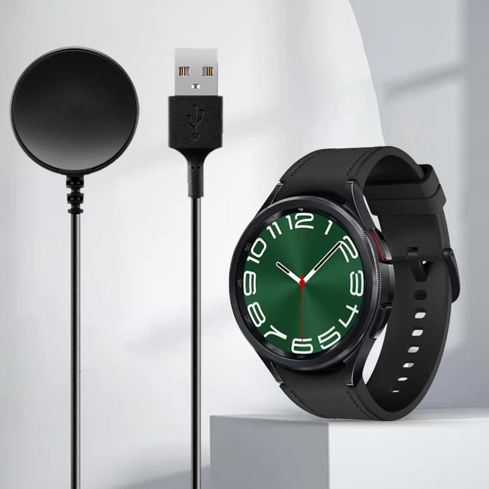 

Беспроводной зарядный кабель шнур зарядный шнур 1 метр сменный зарядный кабель для Galaxy Watch6/6 Classic/5/5pro/4 Classic/4/3