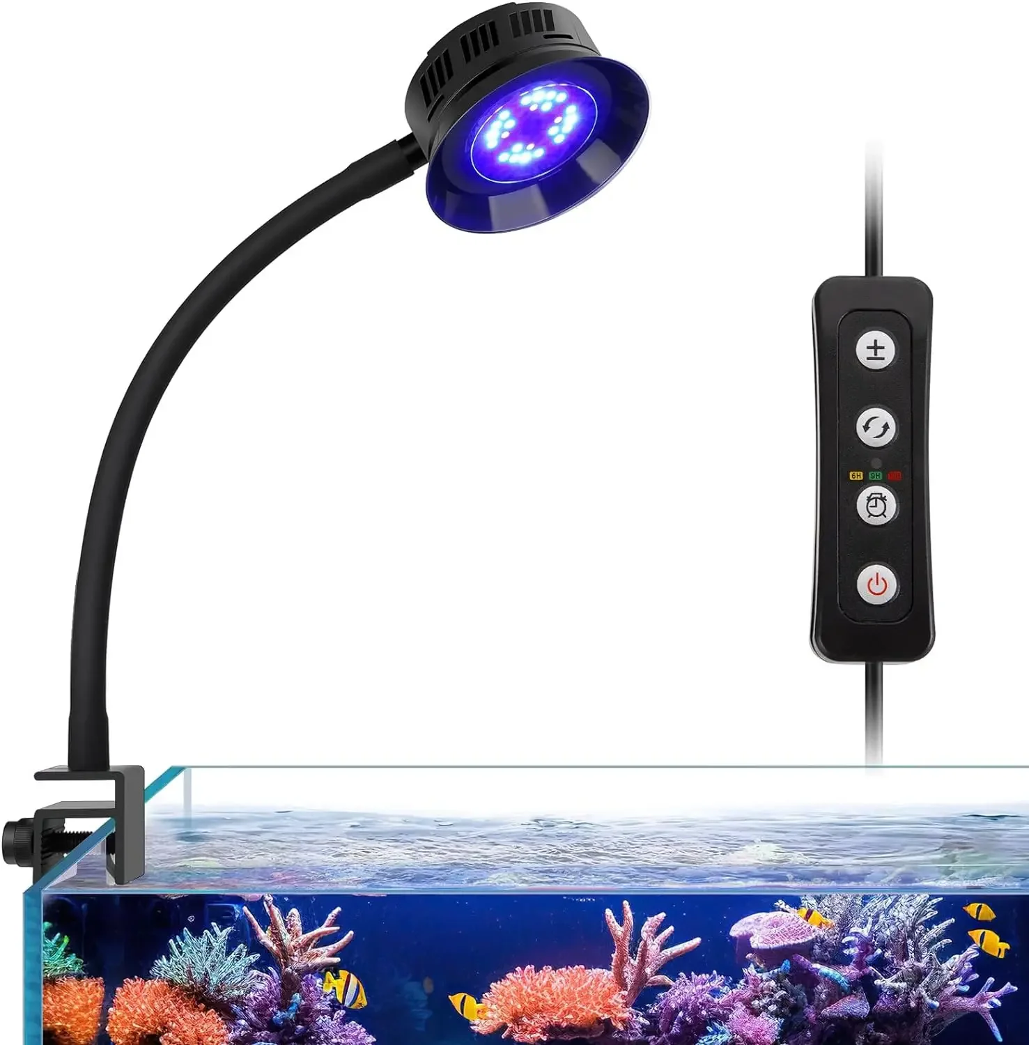 Aquarium Light Aquarium Lamp 30 Watts Aquarium LED Reef Light Dimmable Full Spectrum Marine LED Fish Tank Light Saltwater Nano Aquarium LPS SPS Lighting