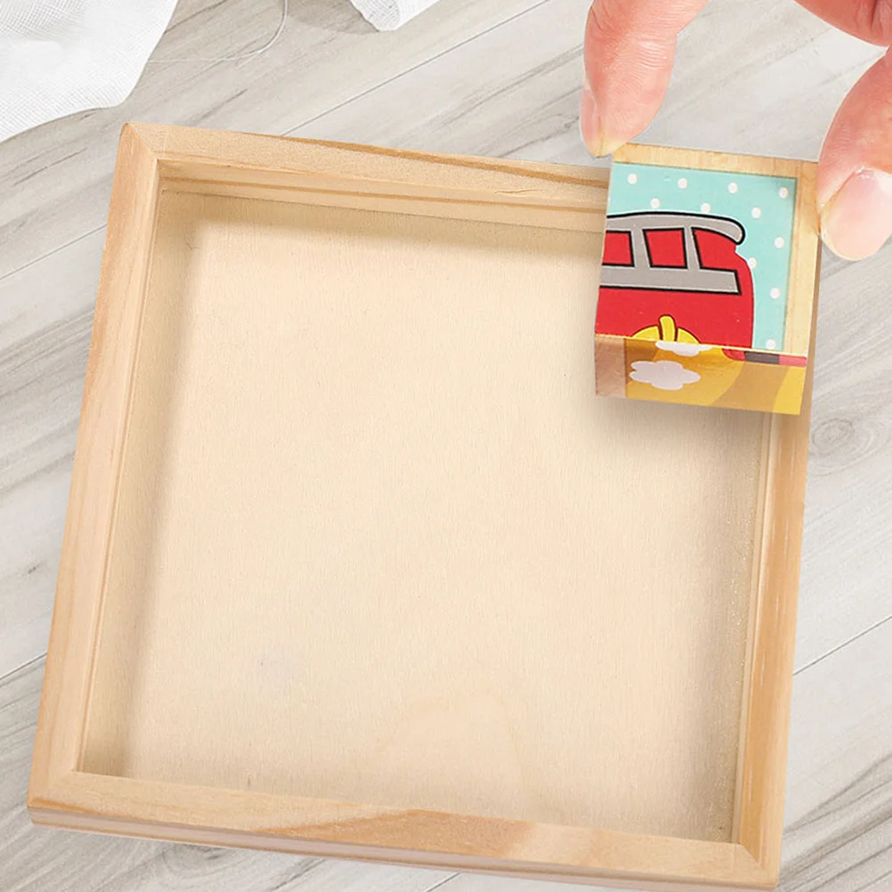 4 Pcs 3d Puzzle Storage Tray Toy Wooden Organizer Sorting Trays for Mat Toddler Blocks Toys Home Child Puzzles 4