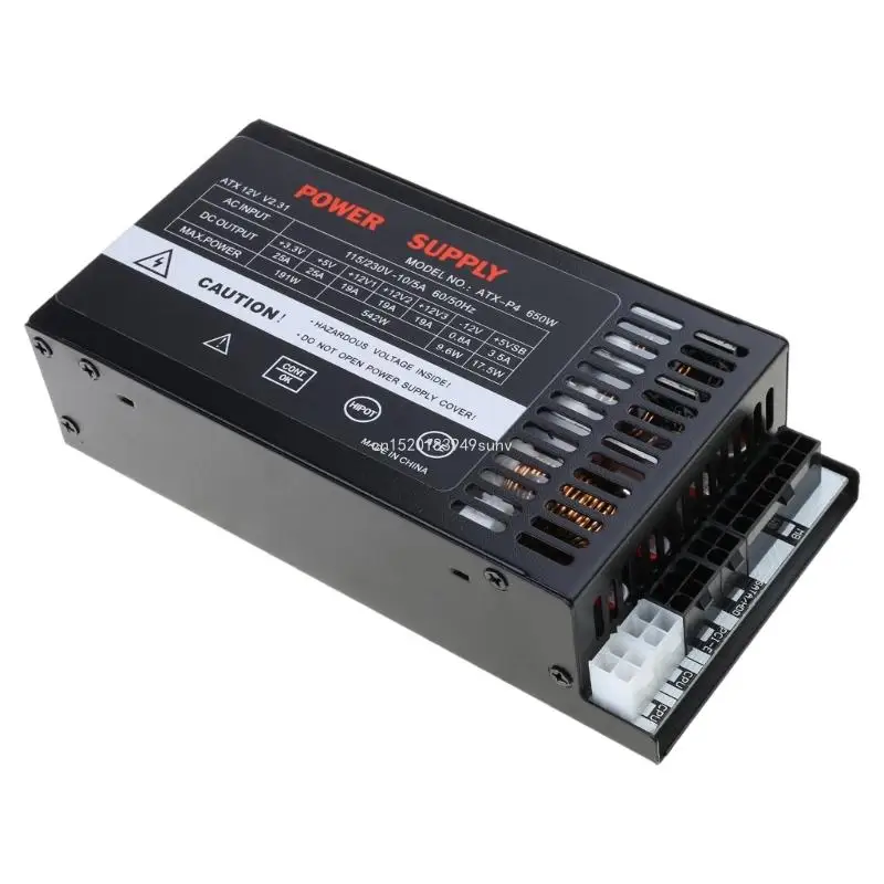고성능 600W 풀 모듈 전원 공급 장치, 데스크탑 컴퓨터용 1U 플렉스 ATXs PSU, 110 264V 금속 빌드