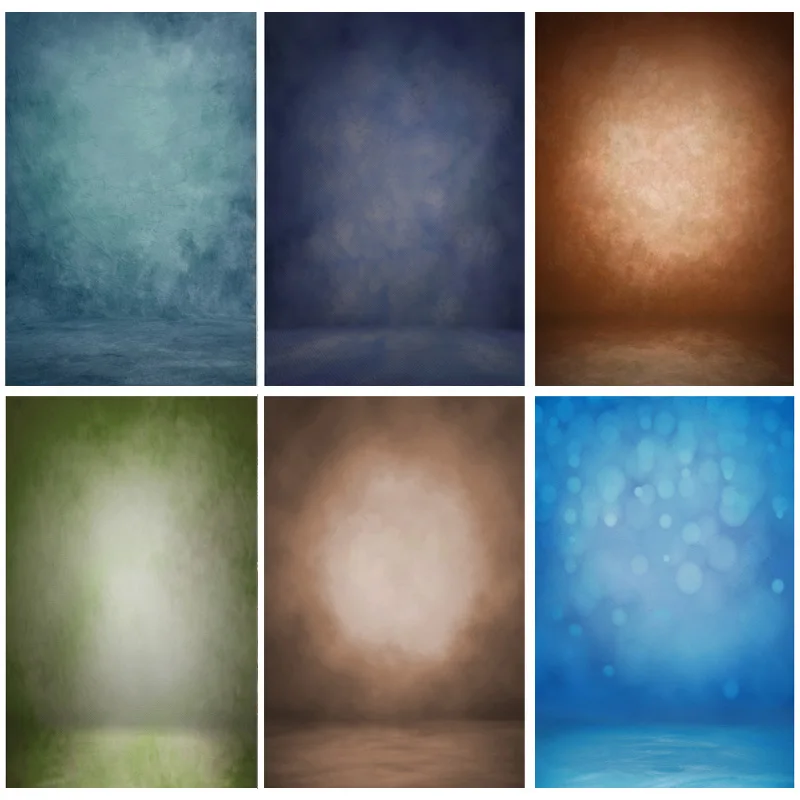 

SHENGYONGBAO Vintage Texture Baby Portrait Photography Backdrops Studio Props Gradient Solid Color Photo Backgrounds 21318WE-62